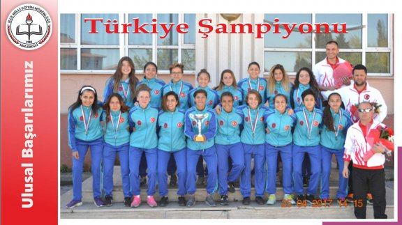 Karadenezi Ereğli Merkez Anadolu Lisesi Türkiye Şampiyonu