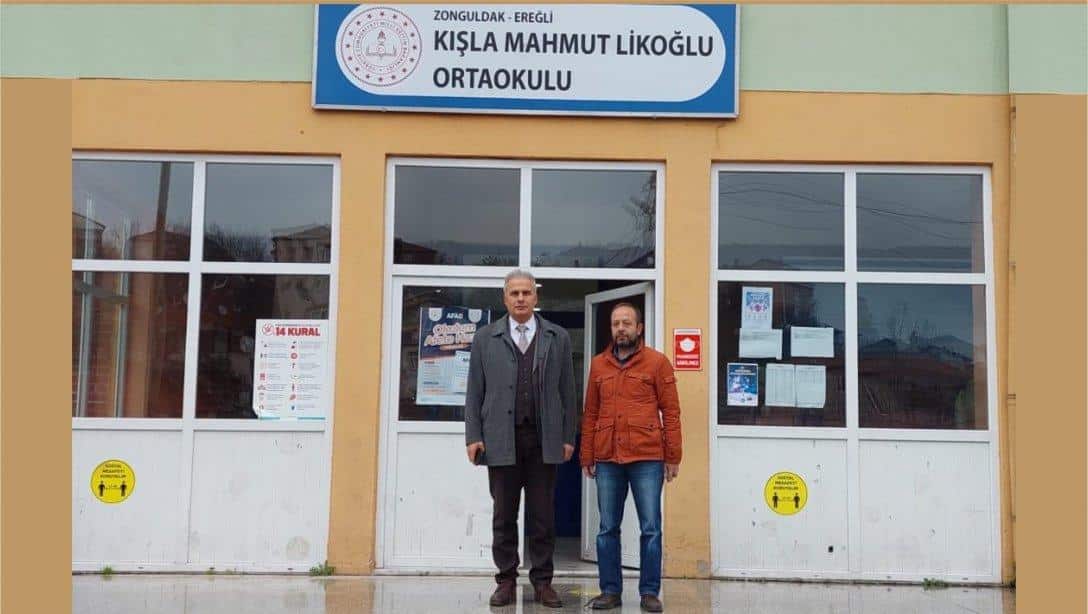 İlçe Milli Eğitim Müdürümüz Harun AKGÜL Kışla Mahmut Likoğlu Ortaokulunu ziyaret etti.