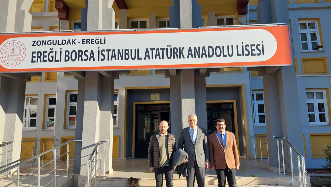İlçe Milli Eğitim Müdürümüz Harun AKGÜL Ereğli Borsa İstanbul Atatürk Anadolu Lisesini ziyaret etti. Okulun genel durumu hakında bilgi aldı.