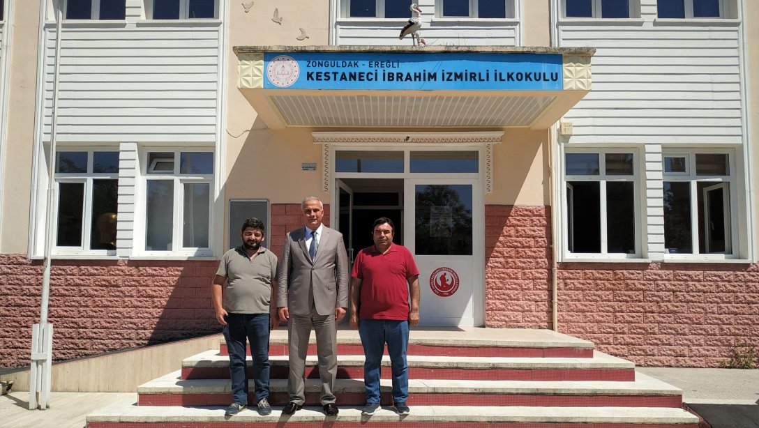 İlçe Müdürümüz Harun AKGÜL, yeni eğitim öğretim yılı hazırlıkları kapsamında Kestaneci İbrahim İzmirli İlkokulunu ziyaret etti.